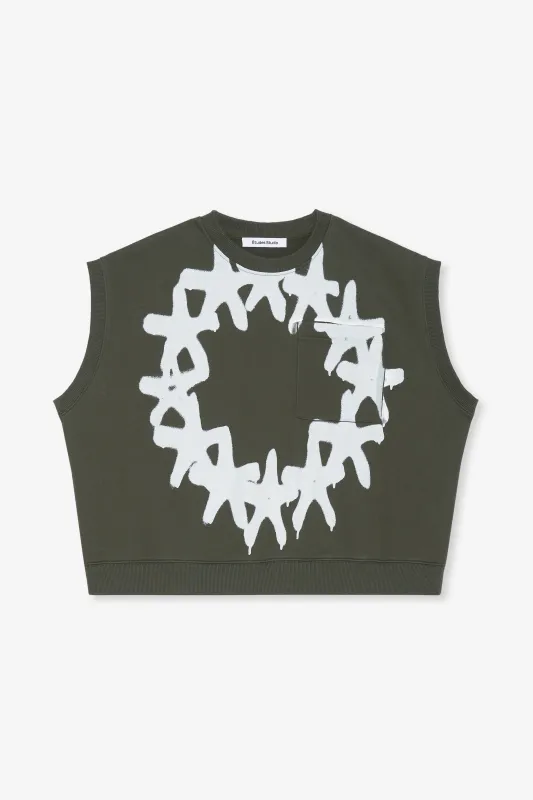 BOXY SLEEVELESS CREW STARS sold by Etudes Studio