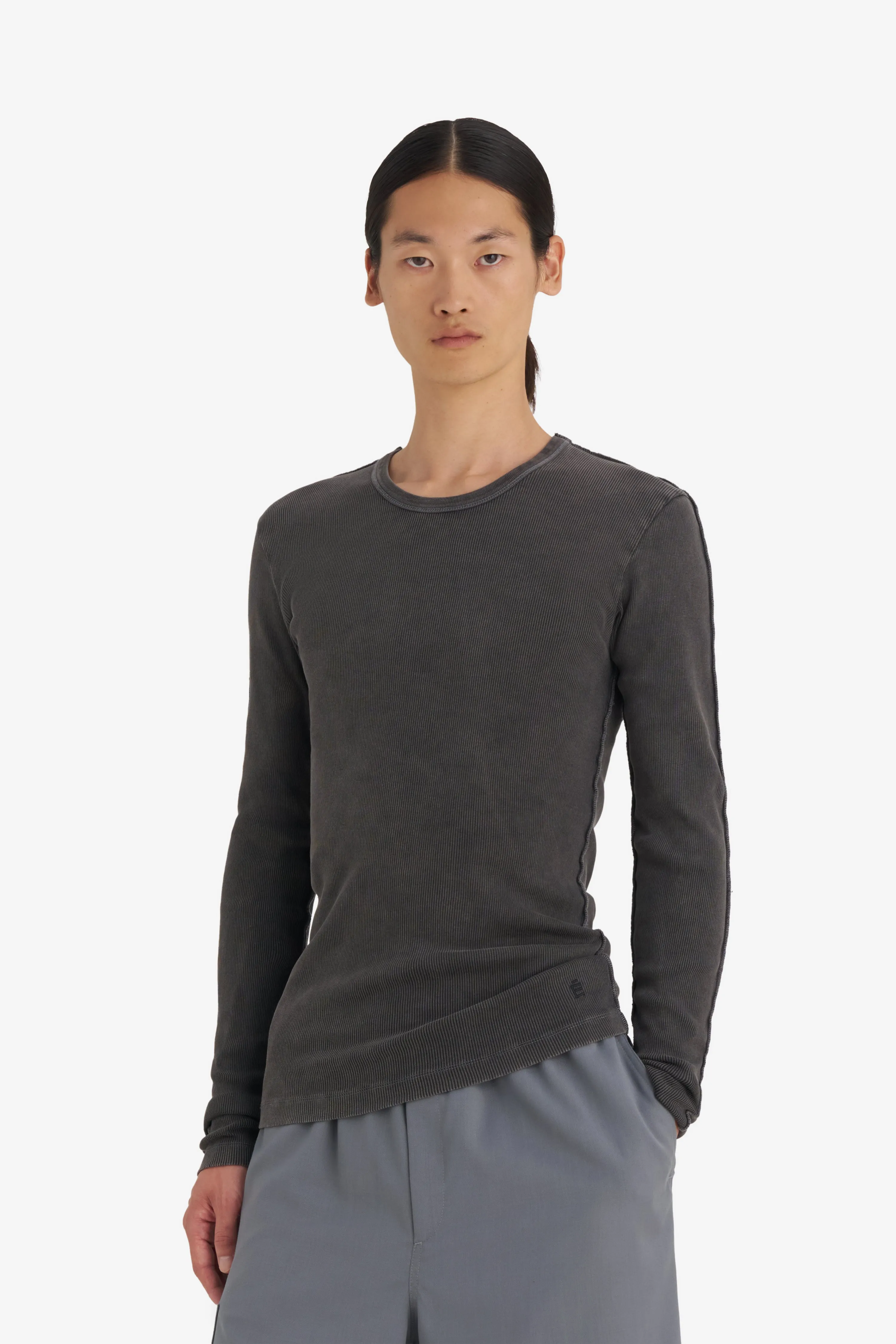 RIB LONG SLEEVES T-SHIRT WASH sold by Etudes Studio product image thumbnail 3