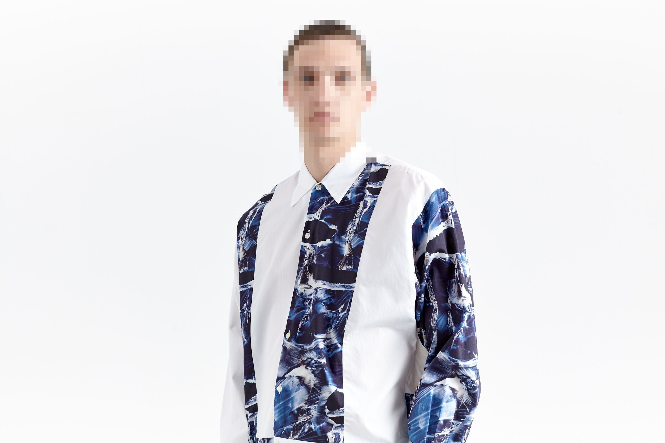 Ombre Shirt PW White Marble sold by Etudes Studio product image thumbnail 3