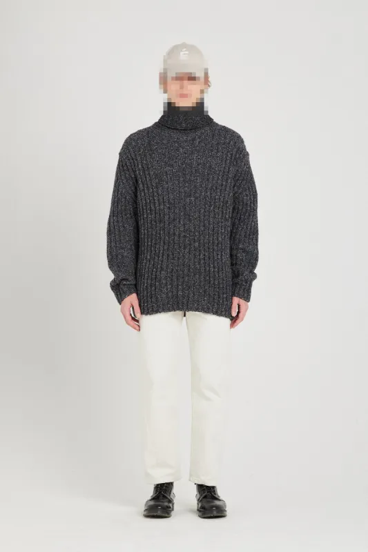 TURTLENECK HEATHER BLACK sold by Etudes Studio