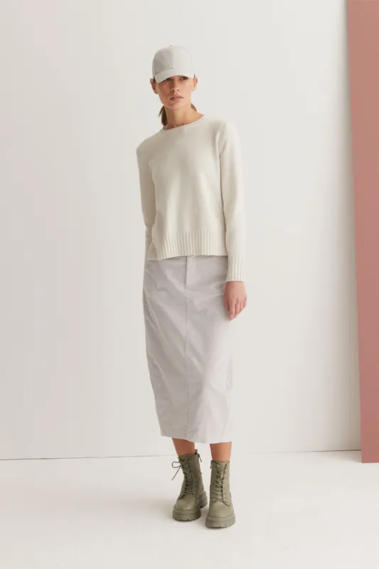 Chino-Inspired Midi Skirt Garment Dyed 256U 0498 sold by European Culture