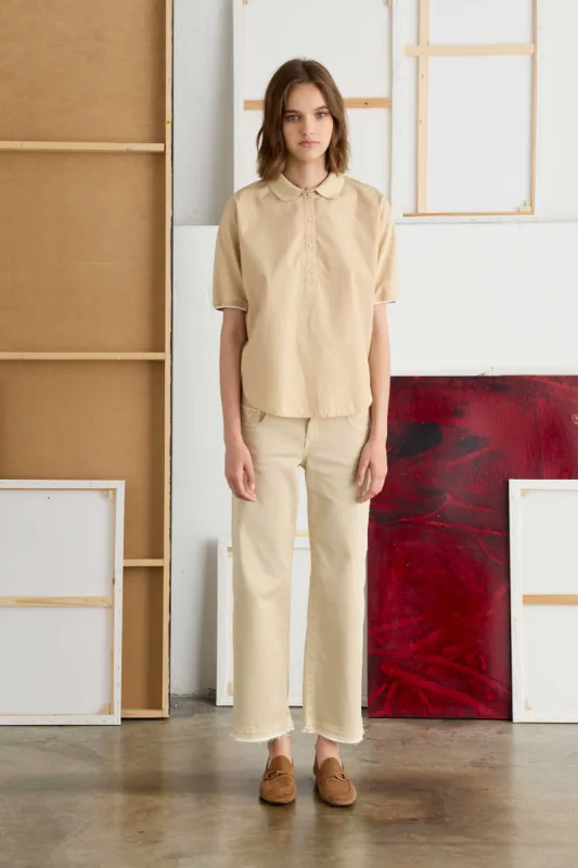 Five-Pocket Stretch Cotton Jeans Garment-Dyed 053U 3881 sold by European Culture