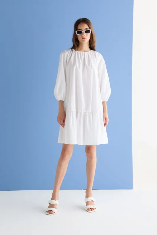 Cotton Mini-Dress Garment Dyed 1710 3183 sold by European Culture