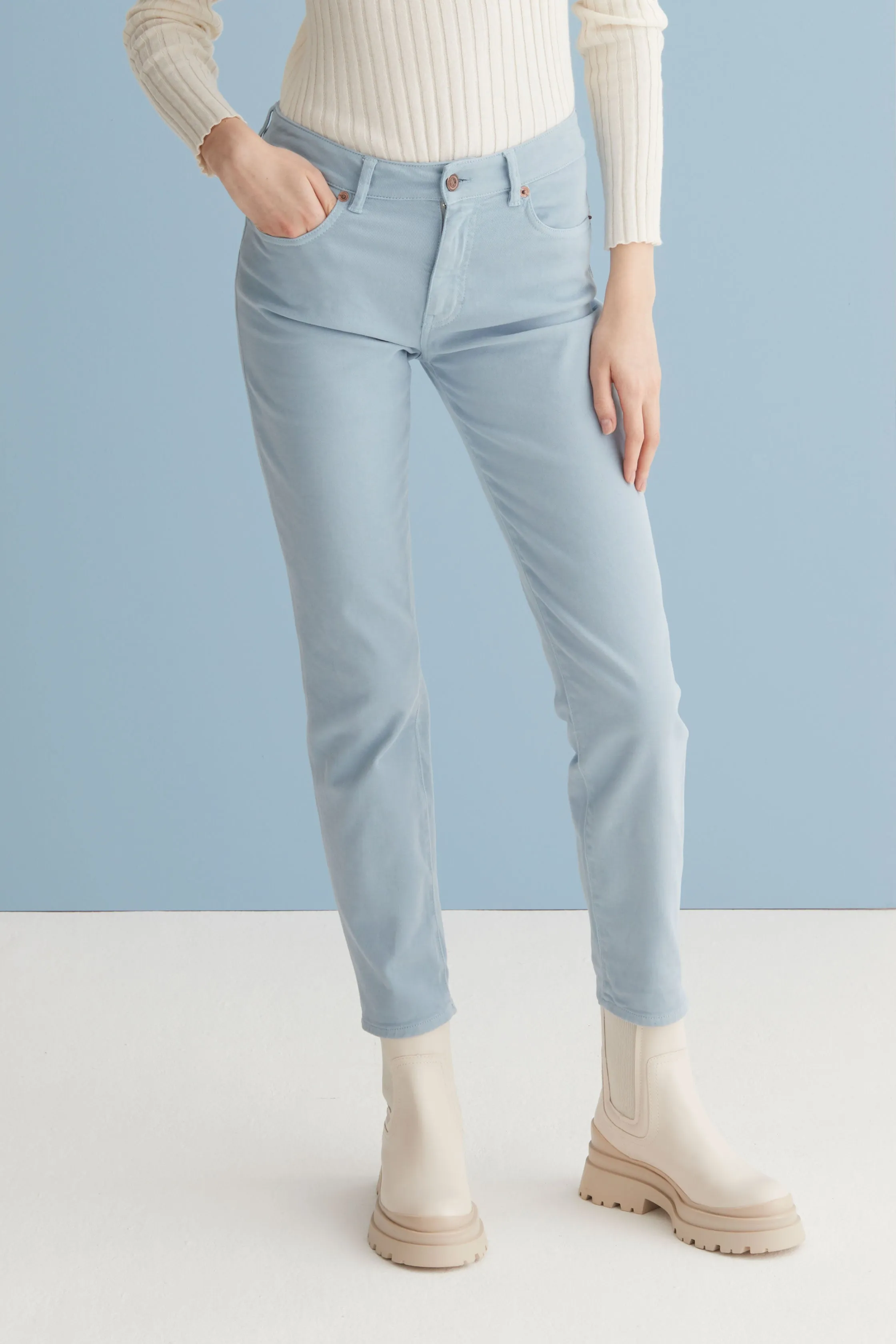 Skinny-Fit Pants Garment Dyed 05AU 3821 sold by European Culture product image thumbnail 5