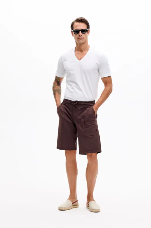 Fleece Shorts Regular Fit for Man Garment Dyed 006U 2261 sold by European Culture