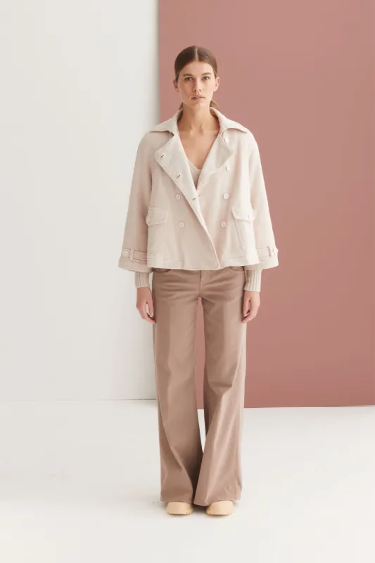 Double-Breasted Cotton Blazer Garment Dyed 75D0 1047 sold by European Culture