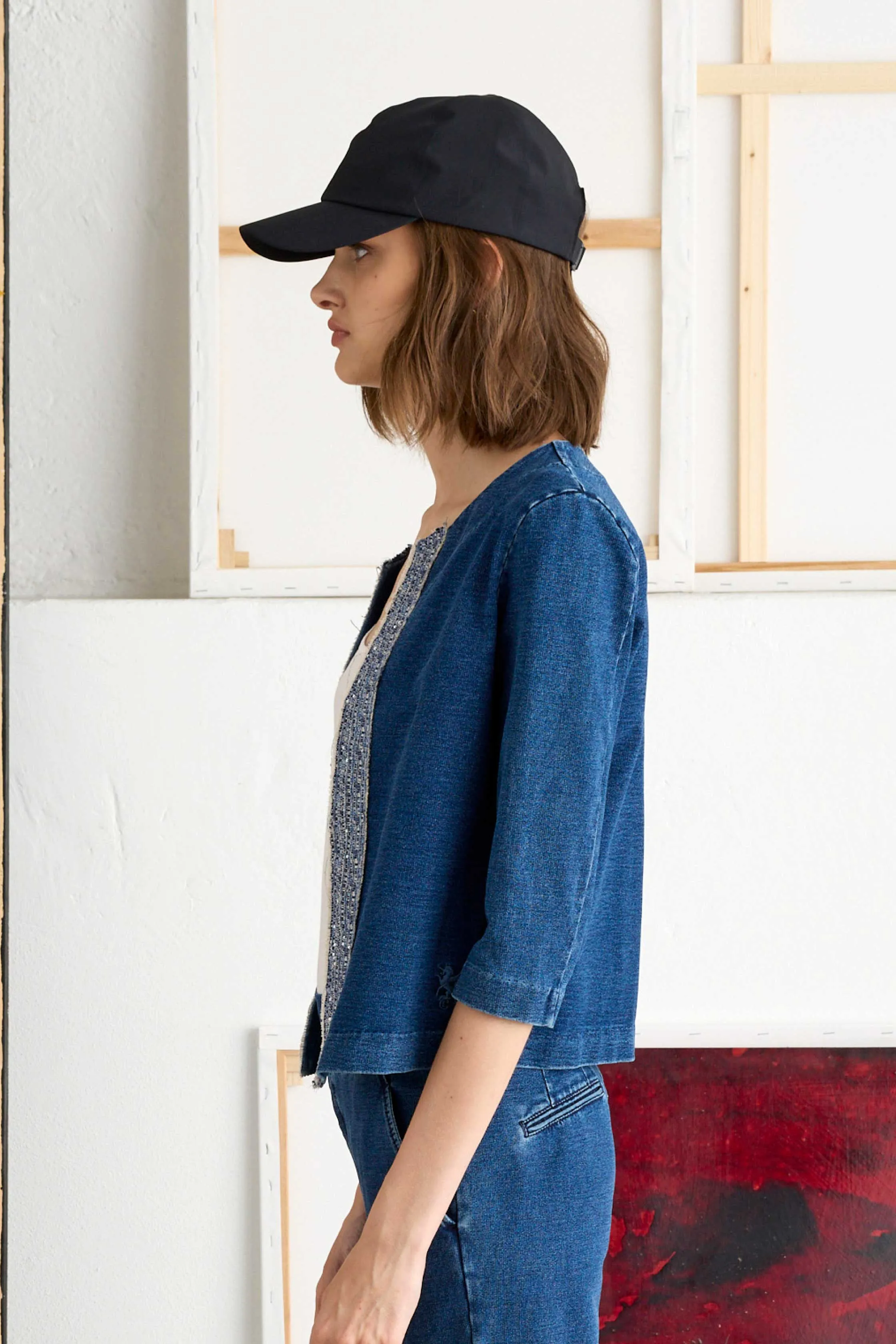 Crop Jacket with Front Patch 590U 2236 sold by European Culture product image thumbnail 4