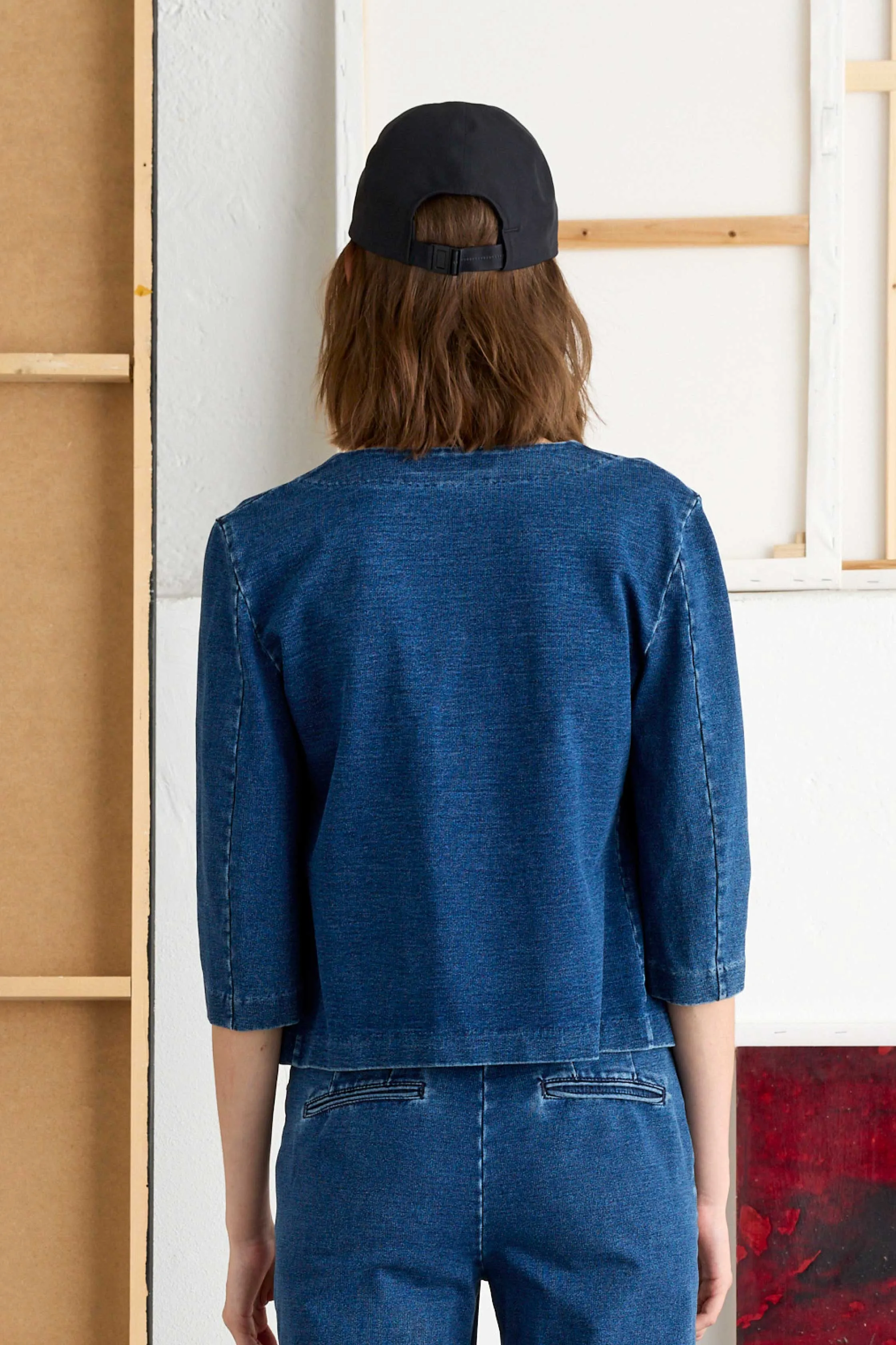 Crop Jacket with Front Patch 590U 2236 sold by European Culture product image thumbnail 3