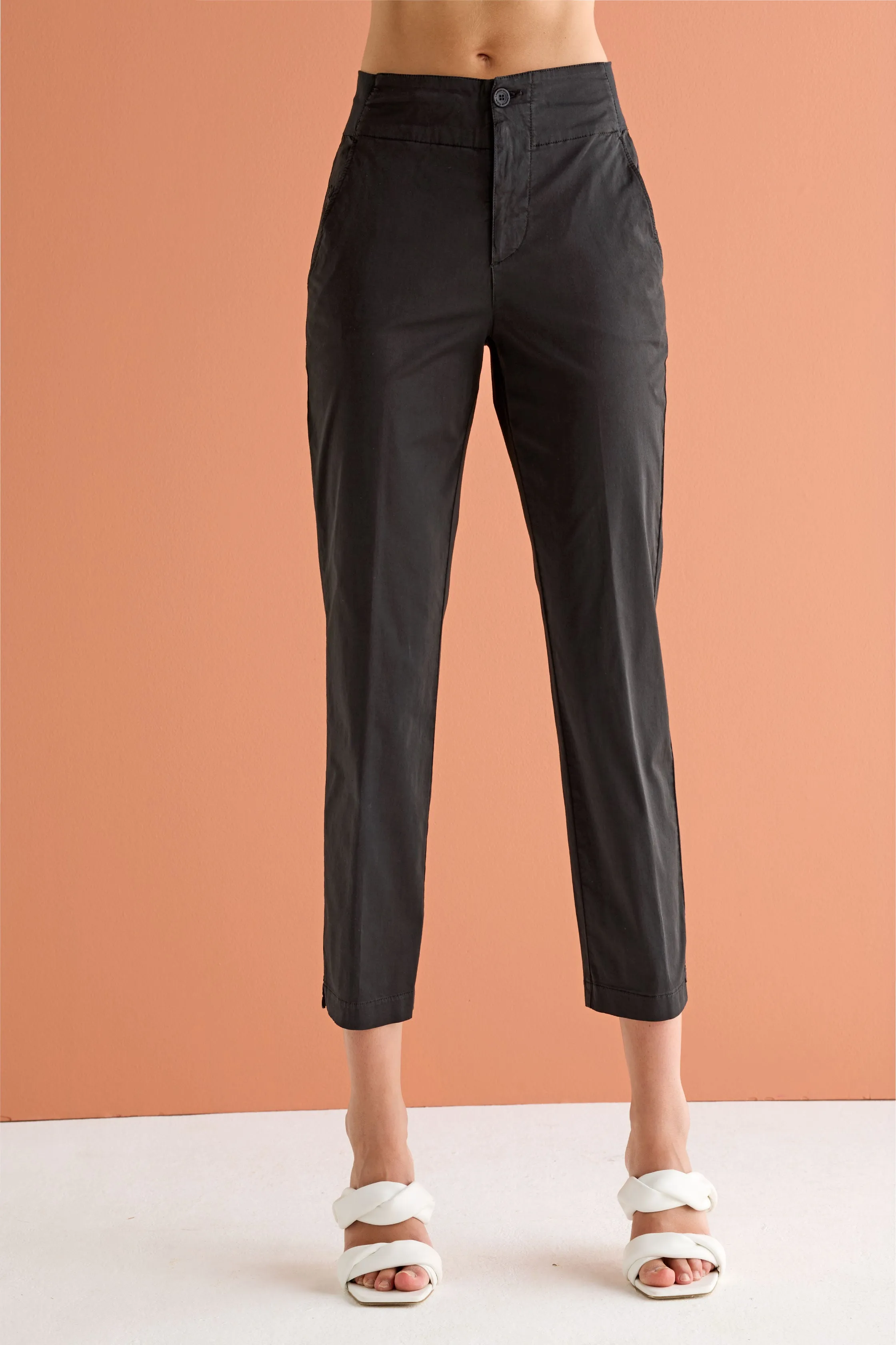 Skinny-Fit Slim-Leg Trousers Garment Dyed 06TU 6700 sold by European Culture product image thumbnail 2