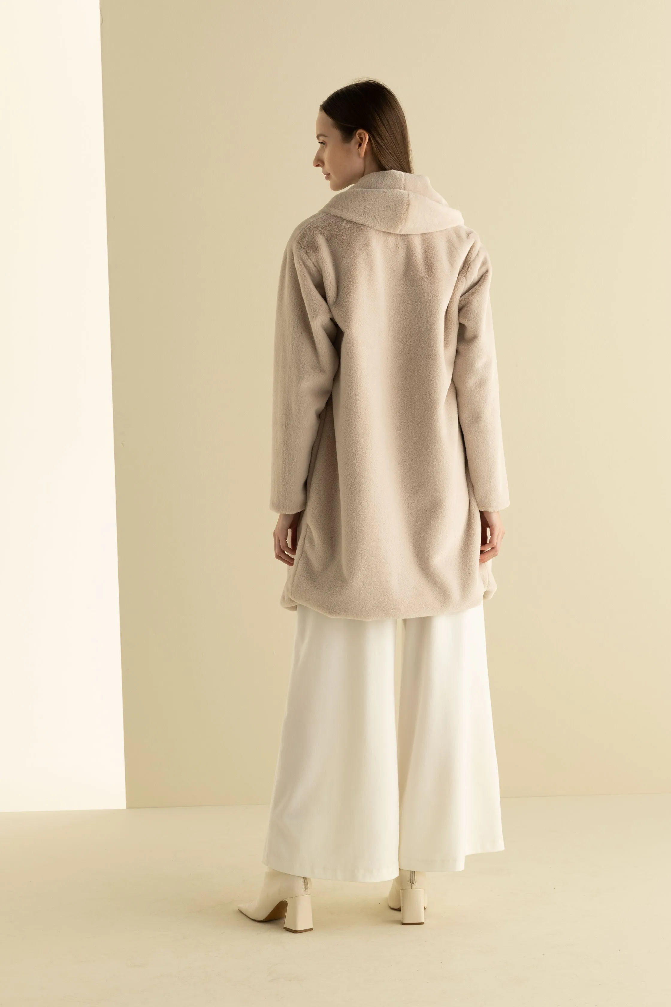 Faux Fur Oversized Coat 78A0 6110 sold by European Culture product image thumbnail 4