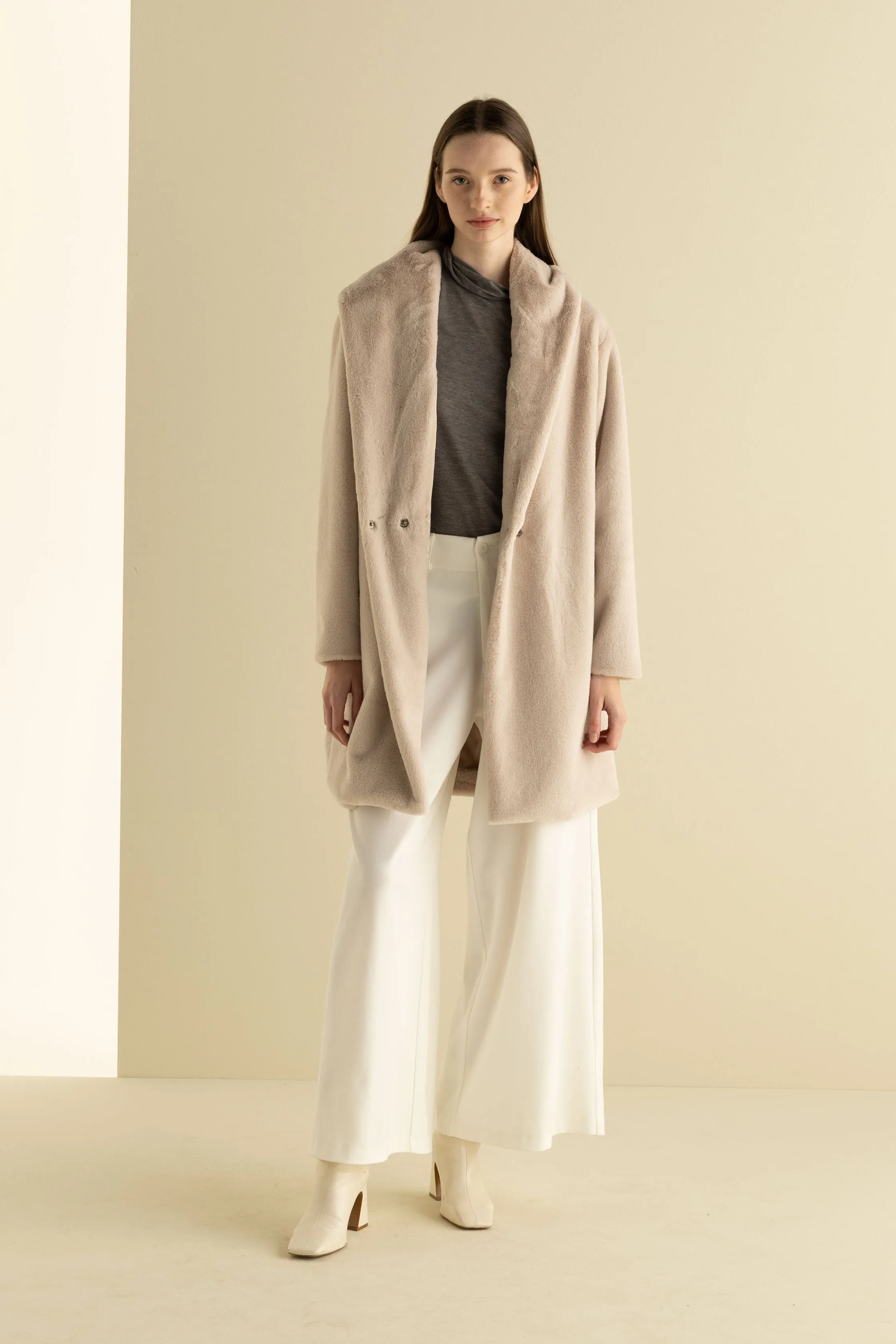 Faux Fur Oversized Coat 78A0 6110 sold by European Culture