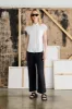 Wide Leg Pants Garment-Dyed 06RU 7023 sold by European Culture