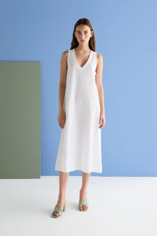 Relaxed-Fit Midi Dress in Cotton Garment Dyed 10CU 3259 sold by European Culture