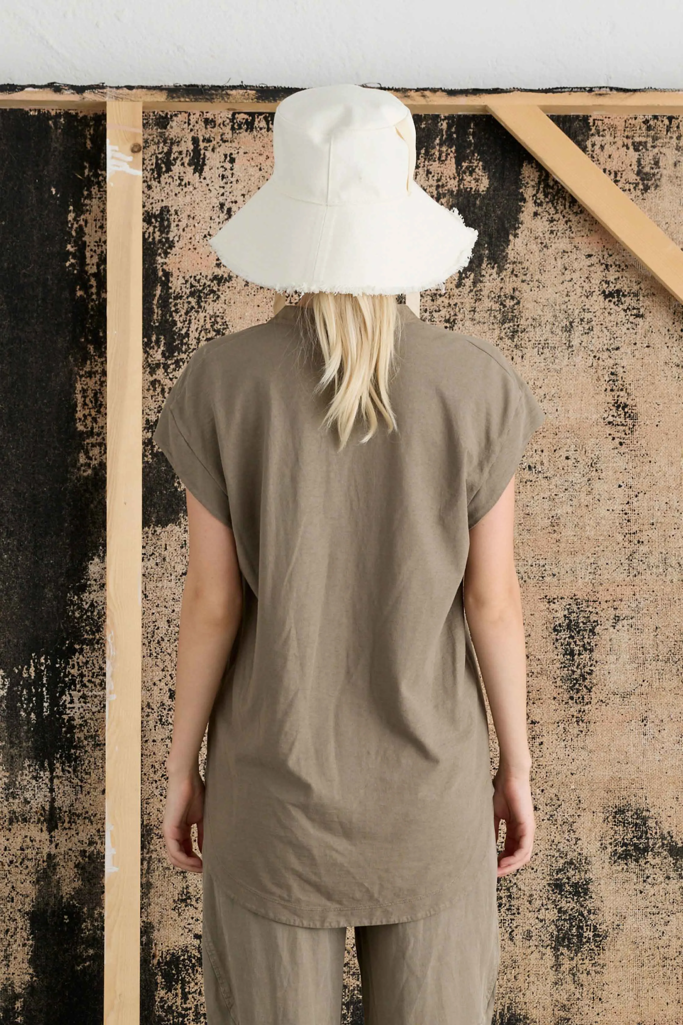 Bomber Neck T-Shirt Garment-Dyed 3630 2777 sold by European Culture product image thumbnail 3