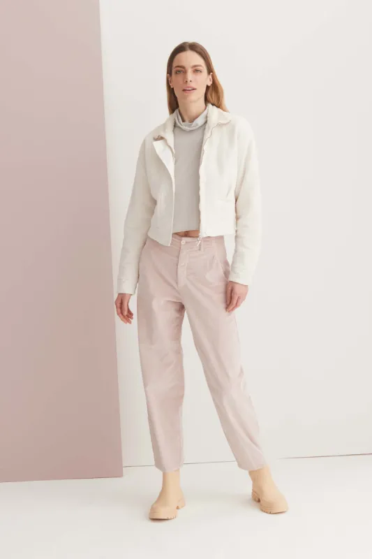 Cropped Velvet Pants Garment Dyed 052U 0498 sold by European Culture