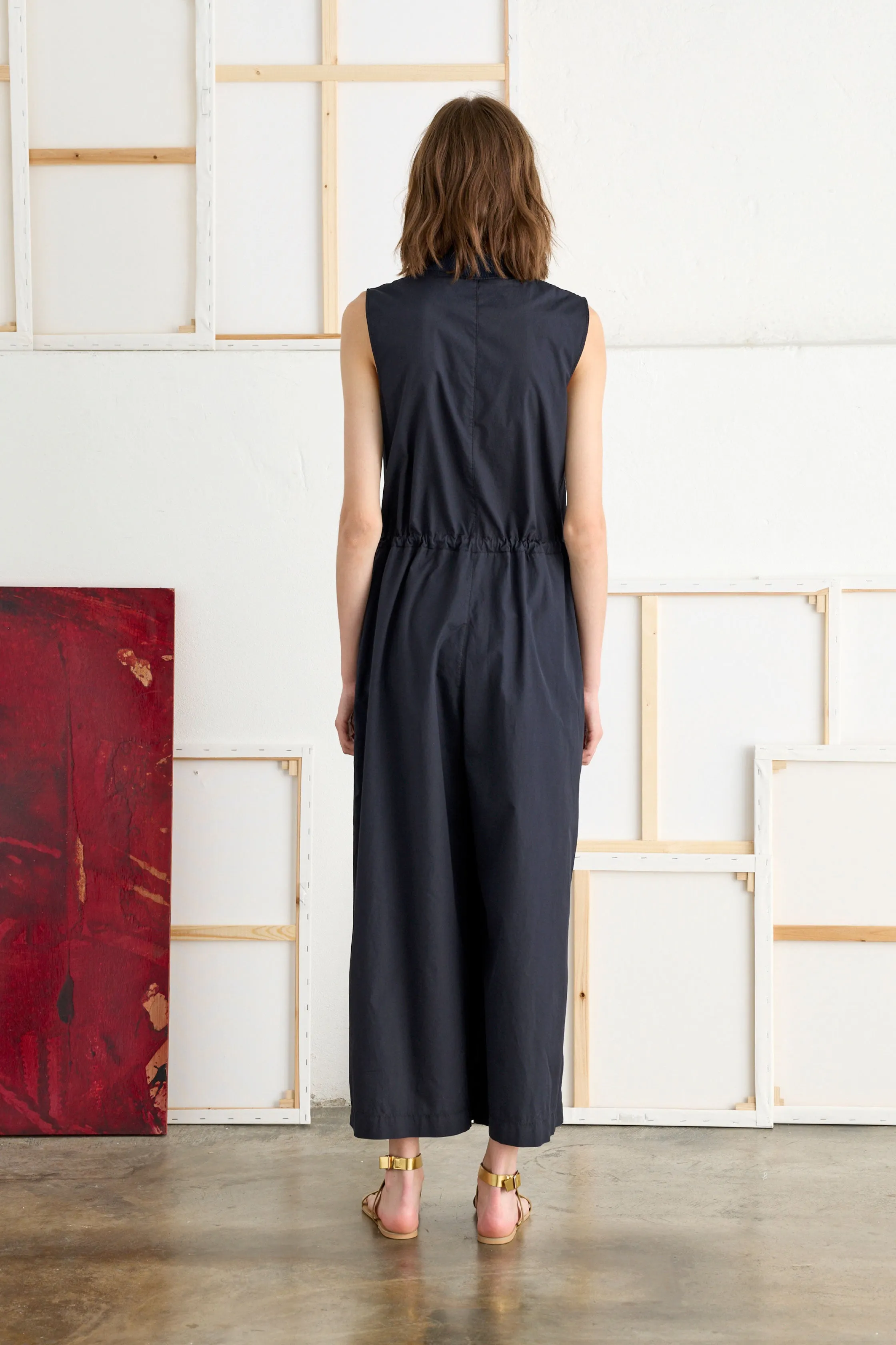Midi Jumpsuit with Zip Grament-Dyed 19E0 3183 sold by European Culture product image thumbnail 2