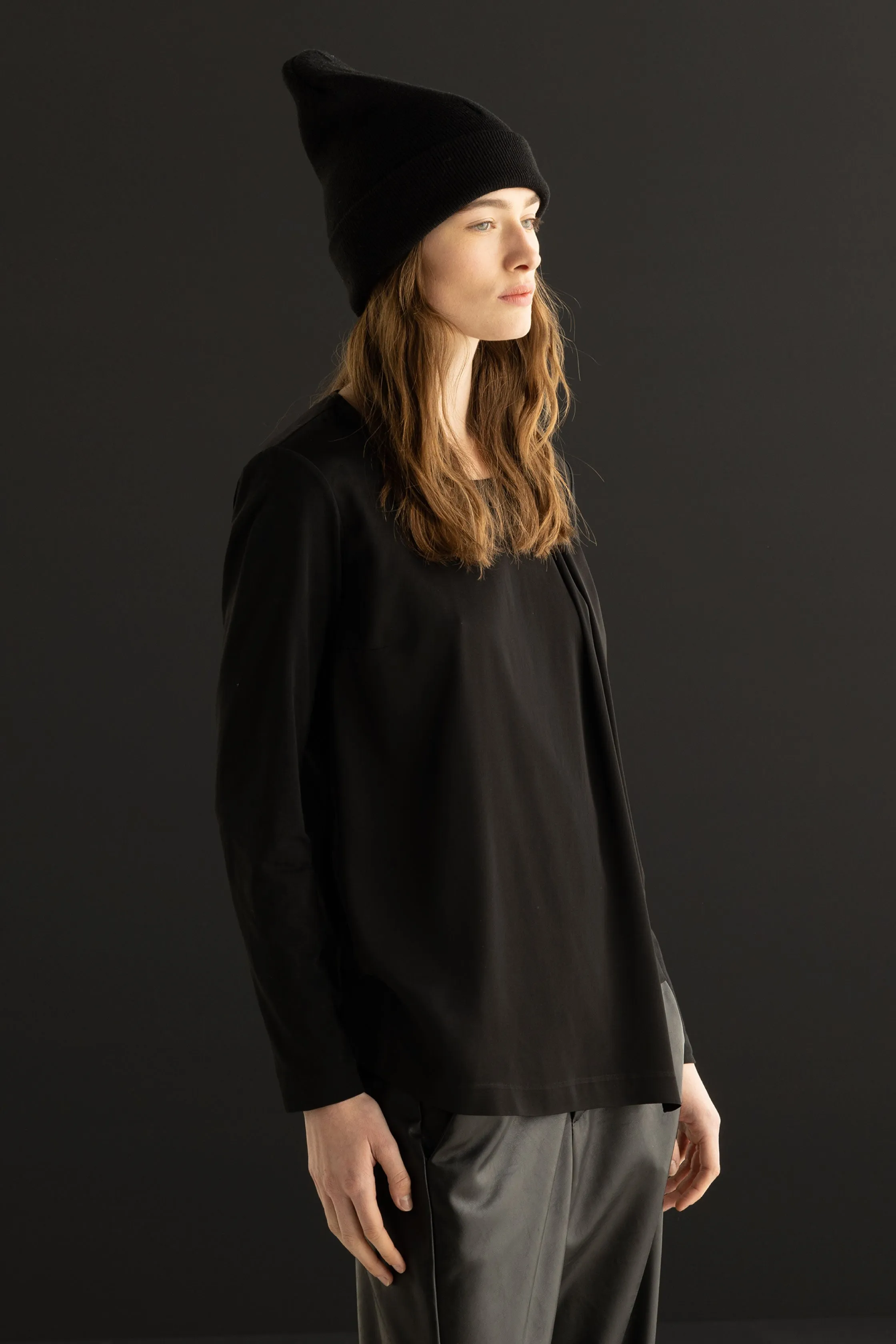 T-Shirt with Pleats Front Garment Dyed 3870 2841 sold by European Culture product image thumbnail 3