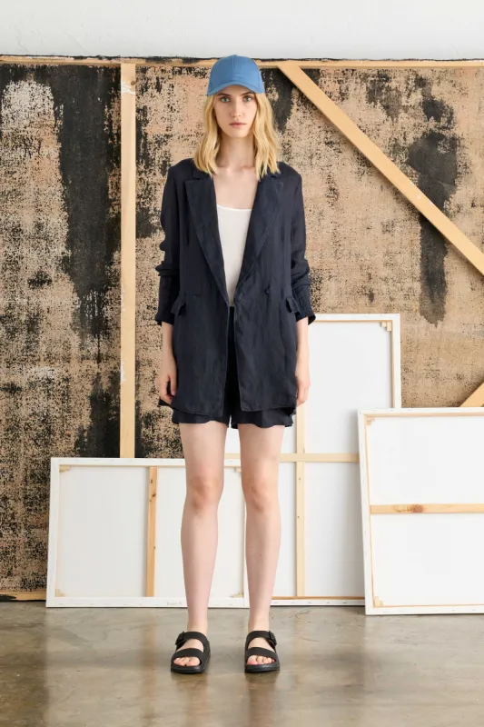 Double-Breasted Jacket with Rever Collar Garment Dyed 58B0 7023 sold by European Culture