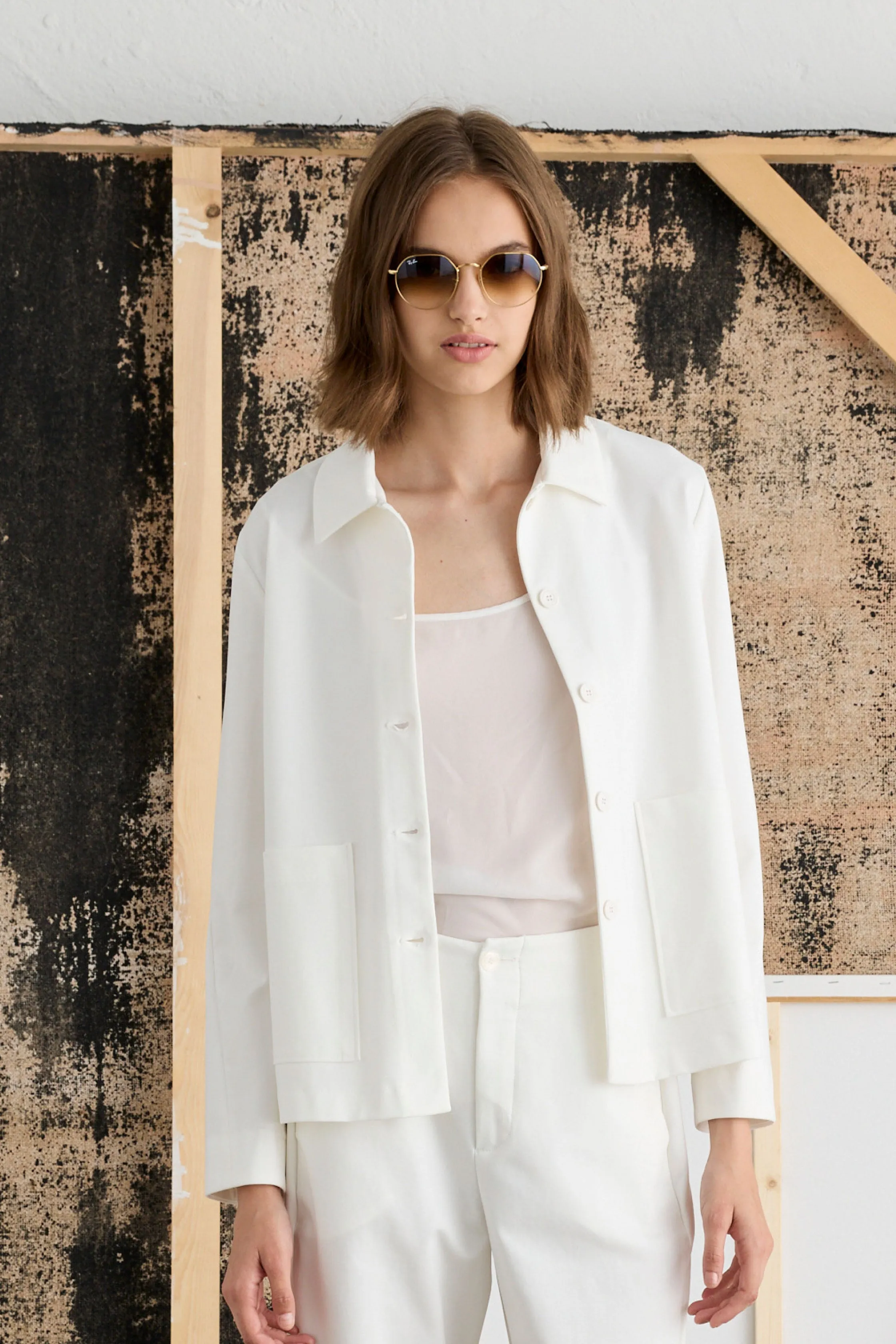 Shirt Jacket in Jersey Garment-Dyed 5870 2569 sold by European Culture product image thumbnail 2