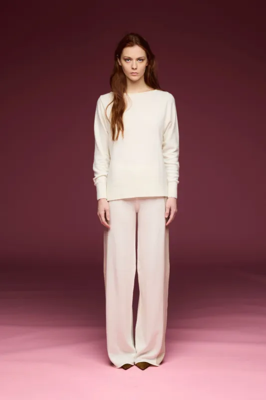 Wool Blend Sweater with Boat Neck M540 9500 sold by European Culture