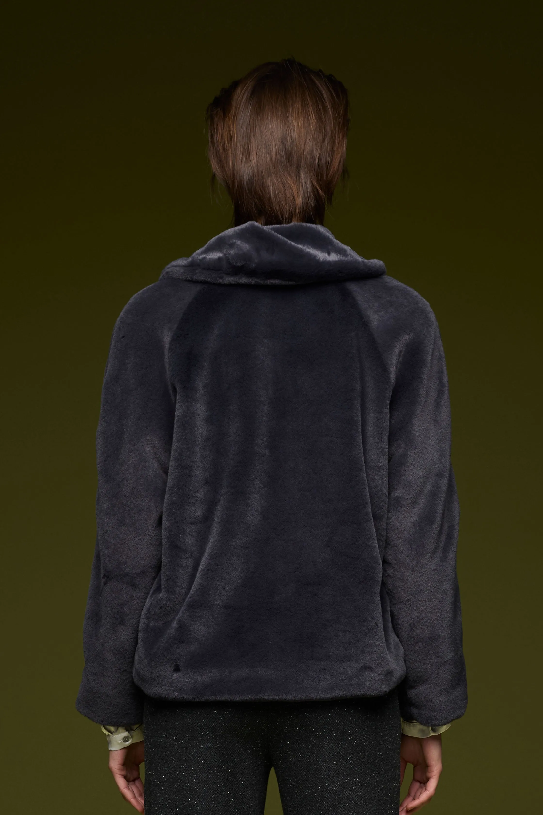 Double-Breasted Faux Fur Jacket 7760 6107 sold by European Culture product image thumbnail 4