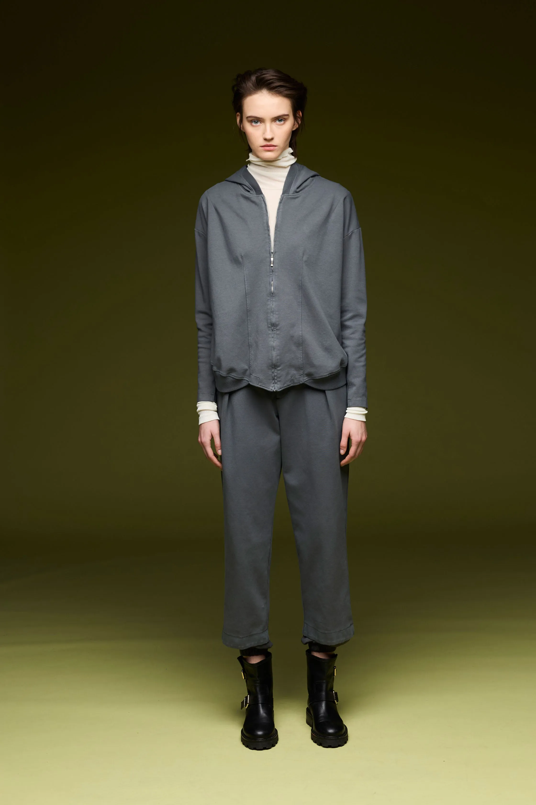 Cotton Viscose Hoodie Garment Dyed 4950 2548 sold by European Culture