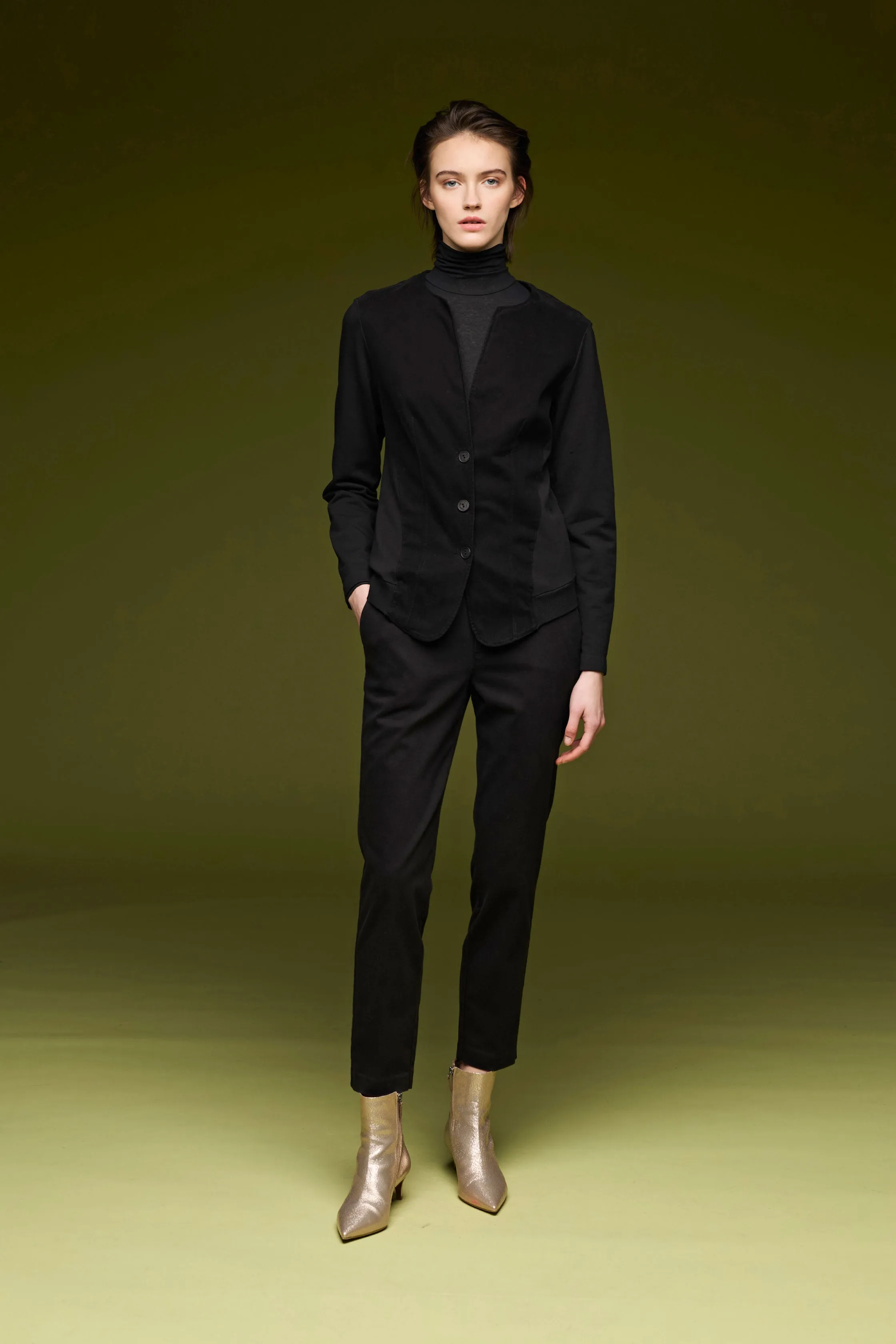 Chino Pants with Comfort Waist Garment Dyed 065U 3838 sold by European Culture