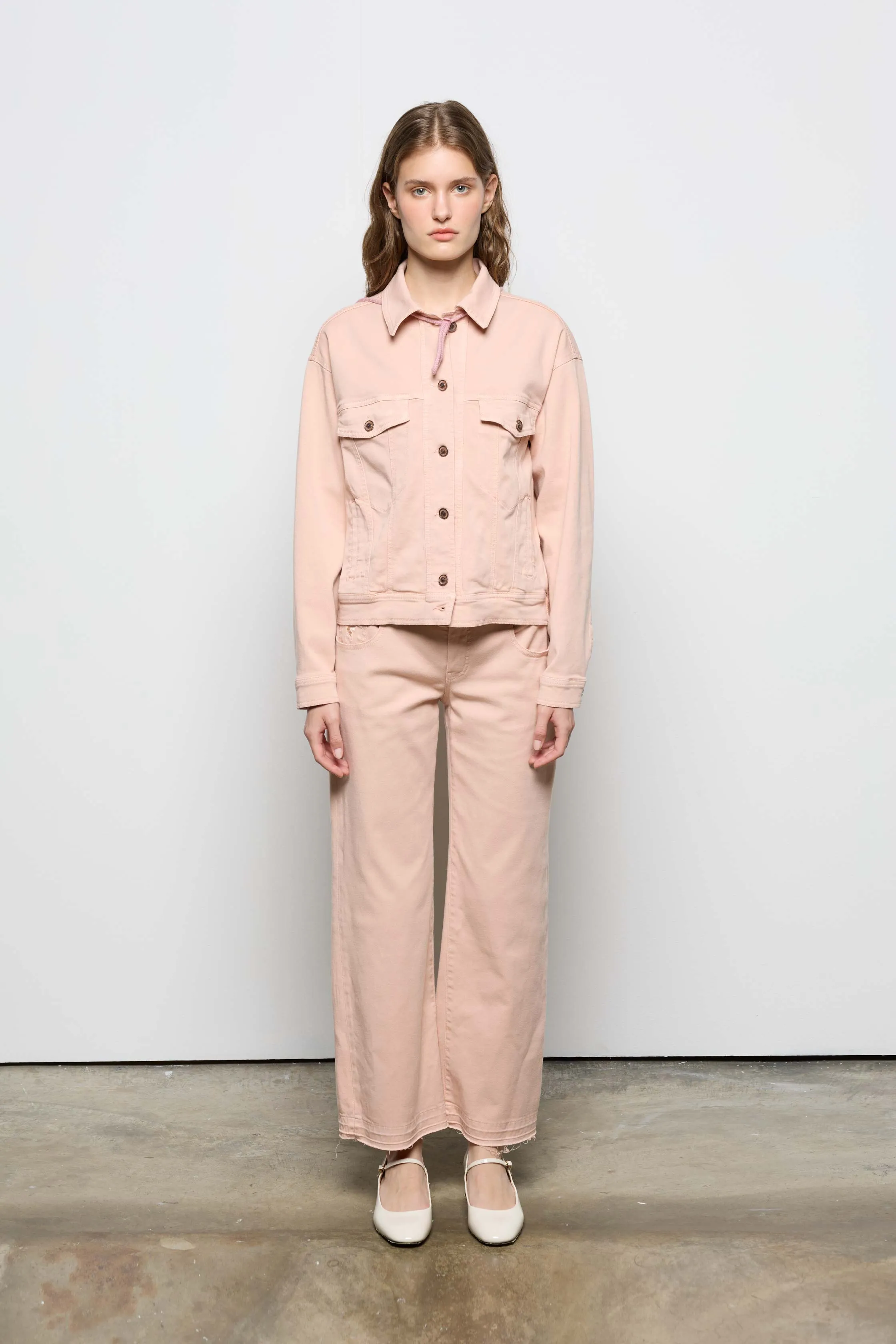 Garment-Dyed Cropped Pants 053U 3881 sold by European Culture