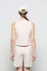 Linen Viscose Blend Vest 69T0 7083 sold by European Culture