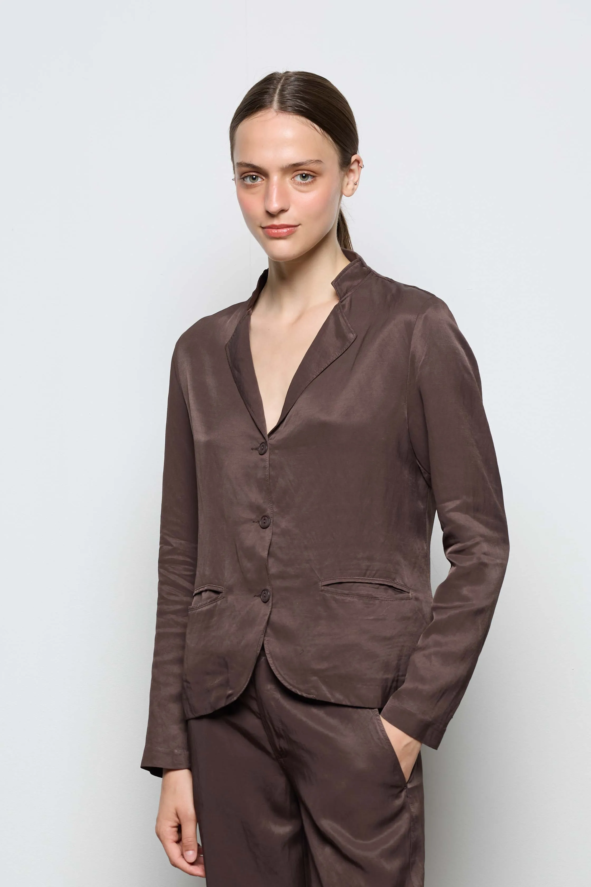 Viscose Single-Breasted Blazer 58J0 7083 sold by European Culture product image thumbnail 2