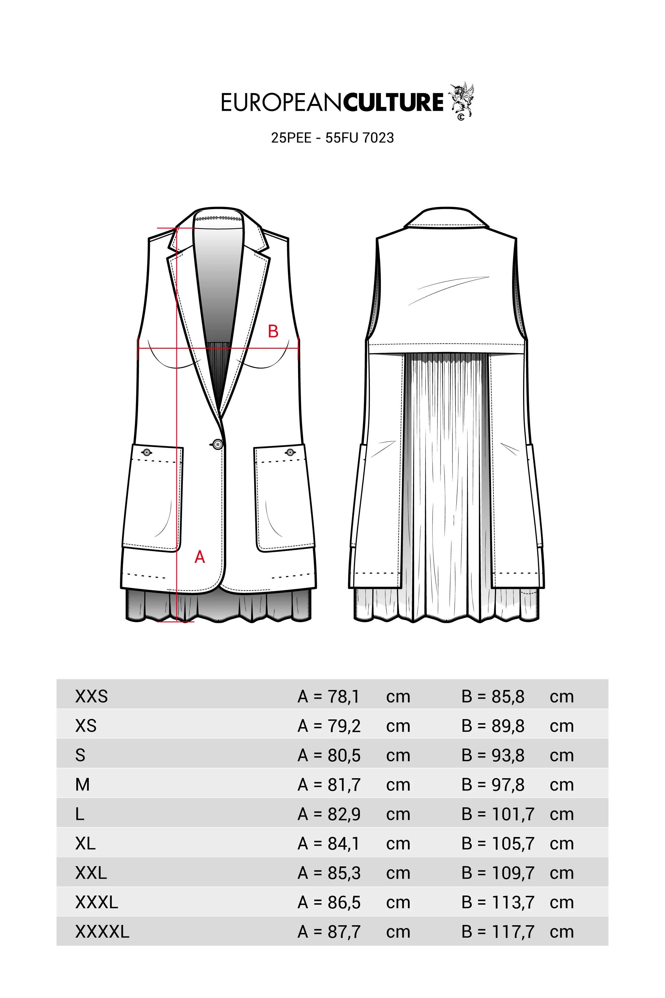 Gilet with Lapel Collar 55FU 7023 sold by European Culture product image thumbnail 5