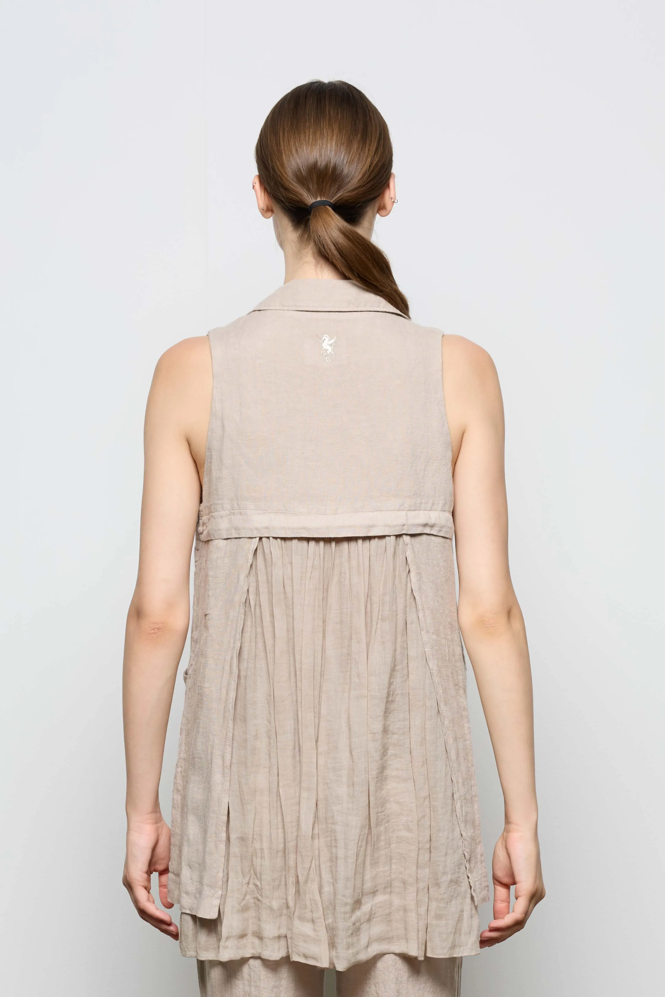 Gilet with Lapel Collar 55FU 7023 sold by European Culture product image thumbnail 3