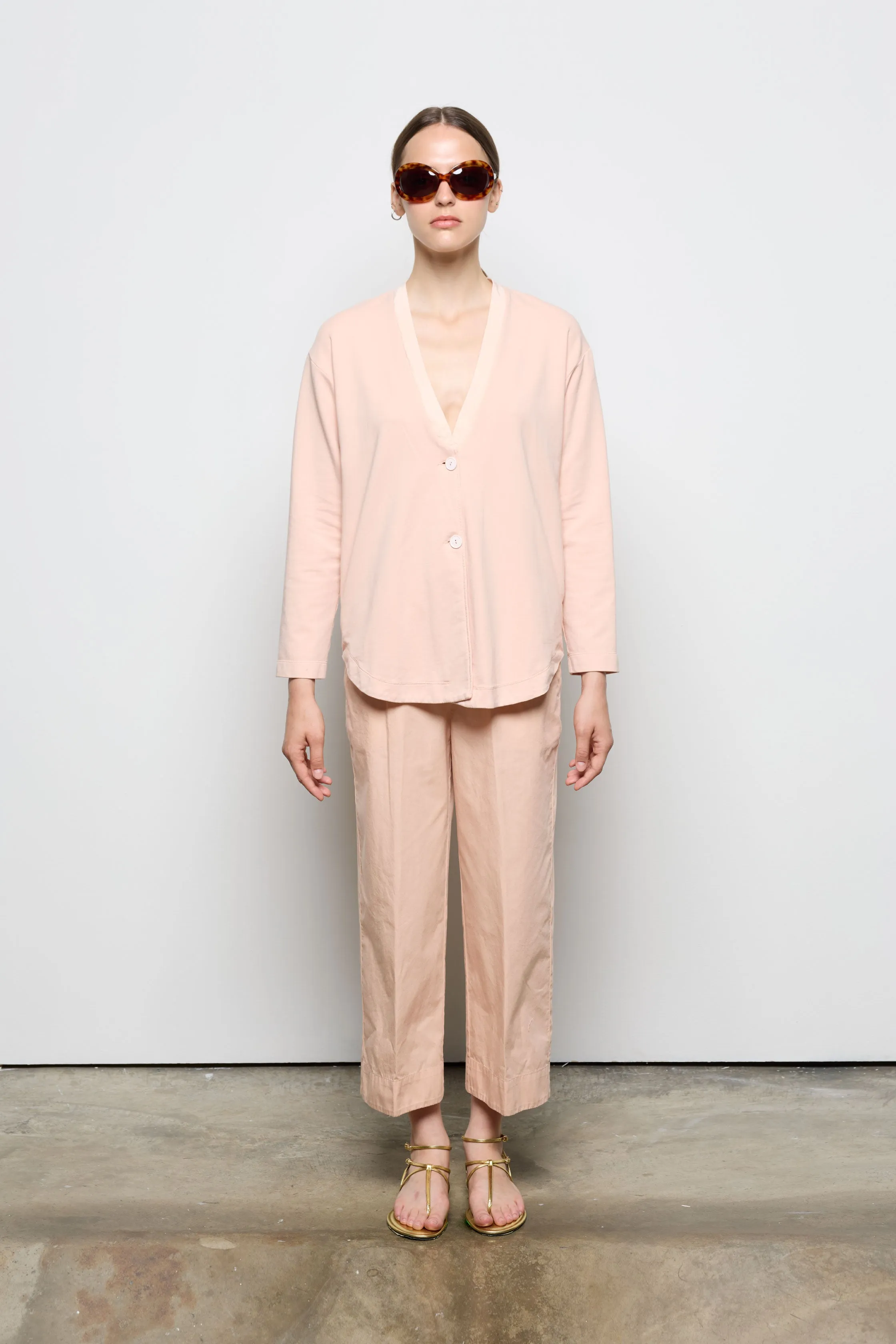 Cotton Poplin Straight Pants 07AU 3101 sold by European Culture