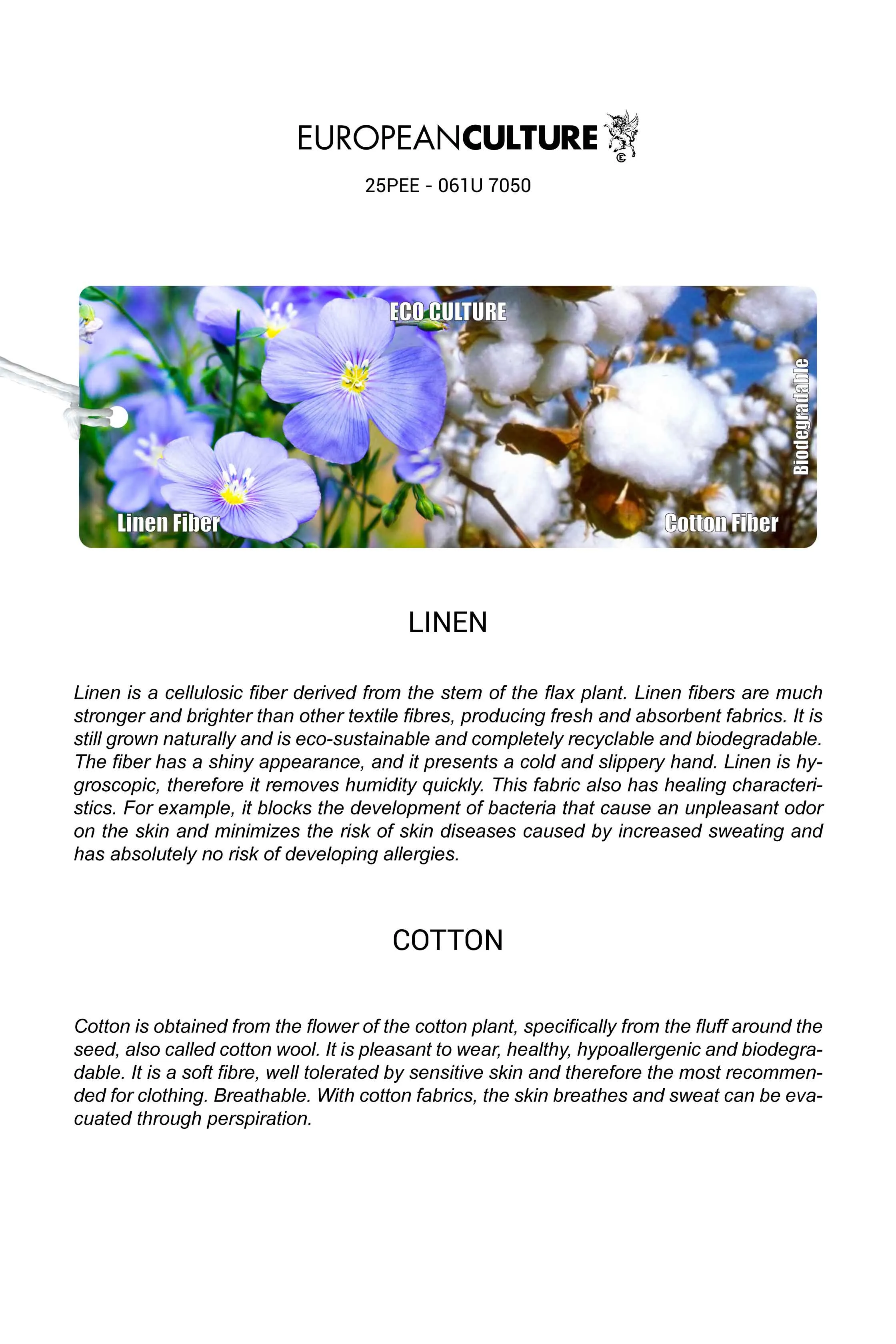 Cotton Linen Pants 061U 7050 sold by European Culture product image thumbnail 5