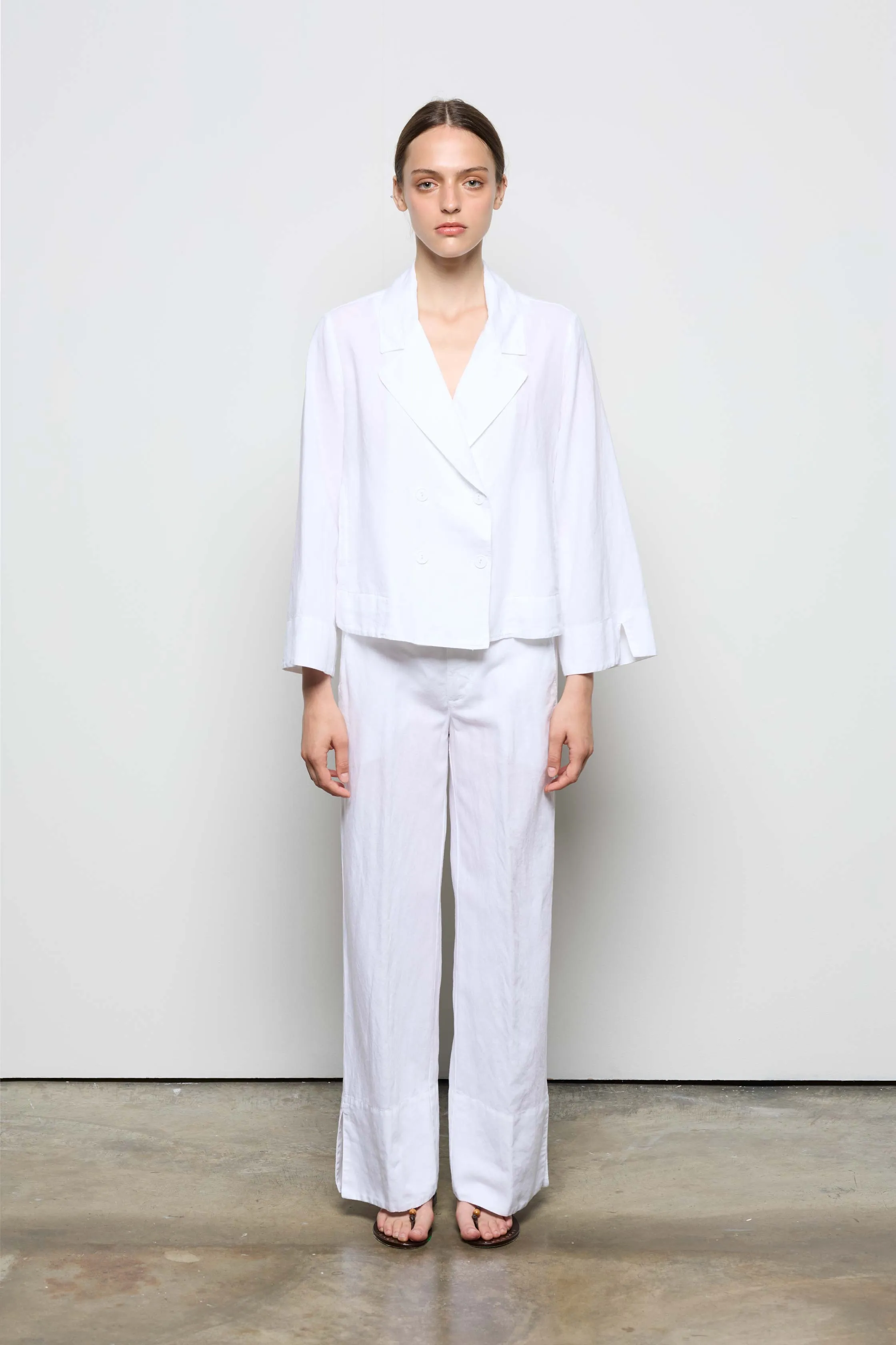 Cotton Linen Pants 061U 7050 sold by European Culture