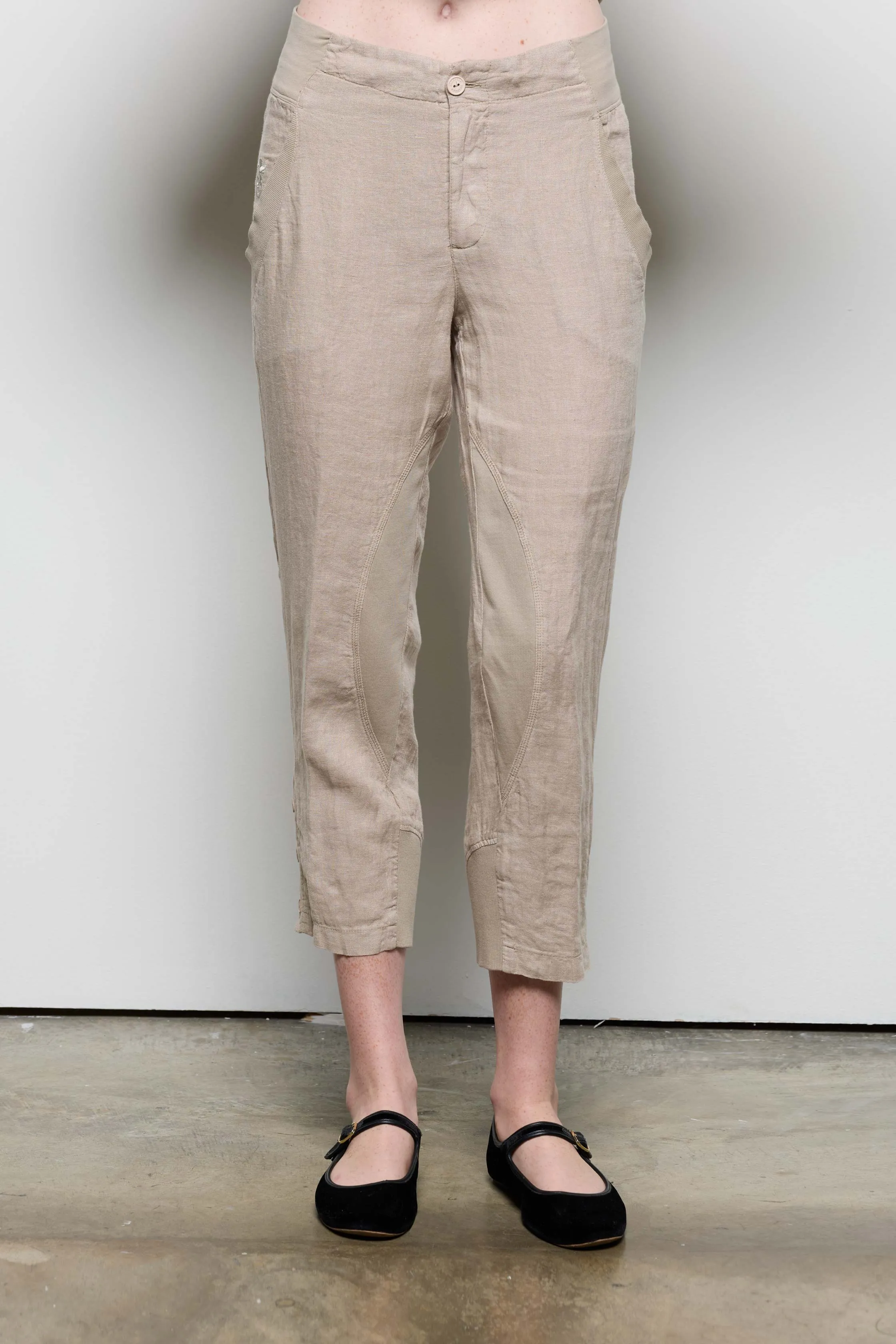 Linen Cropped Pants 051U 7023 sold by European Culture product image thumbnail 2