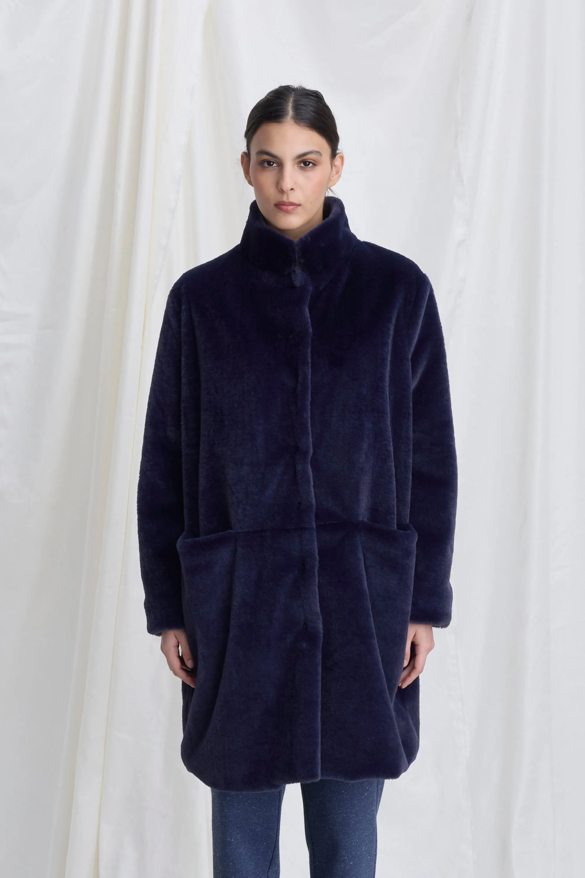 Long Faux Fur Coat 7870 6110 sold by European Culture product image thumbnail 2