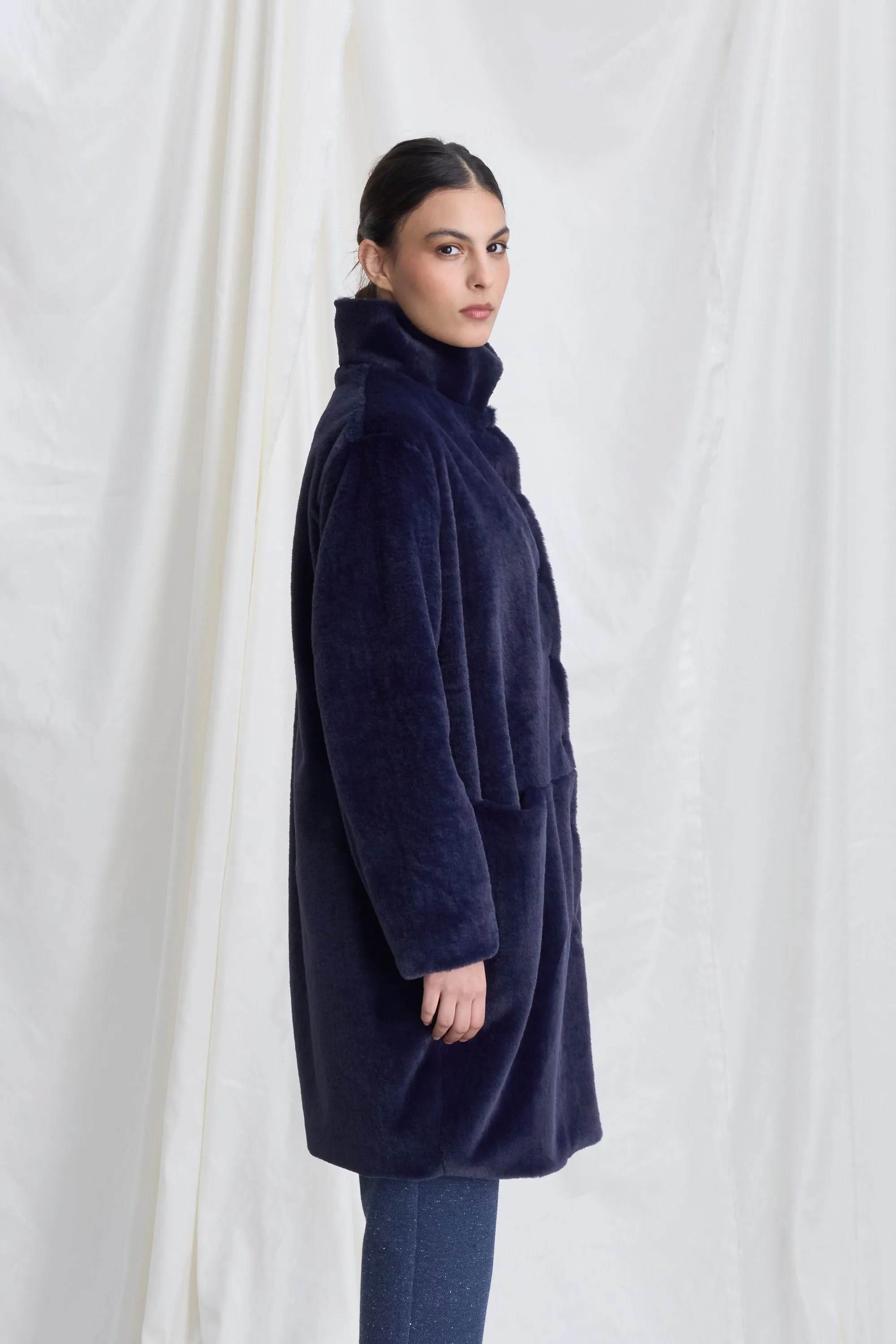 Long Faux Fur Coat 7870 6110 sold by European Culture product image thumbnail 4