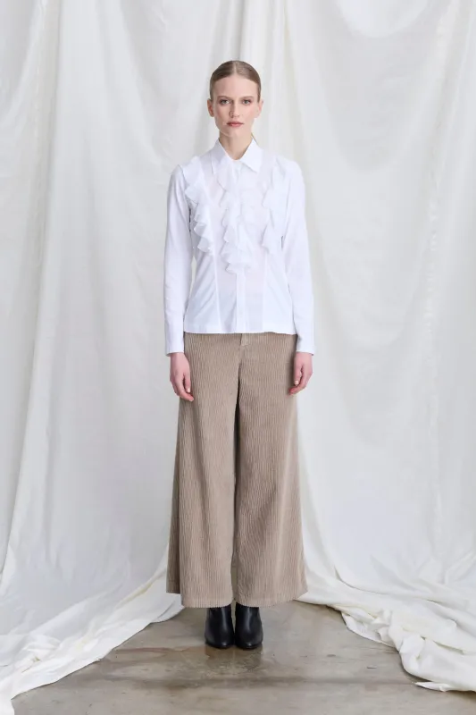 Fitted shirt with ruffles 68FU 2842 sold by European Culture