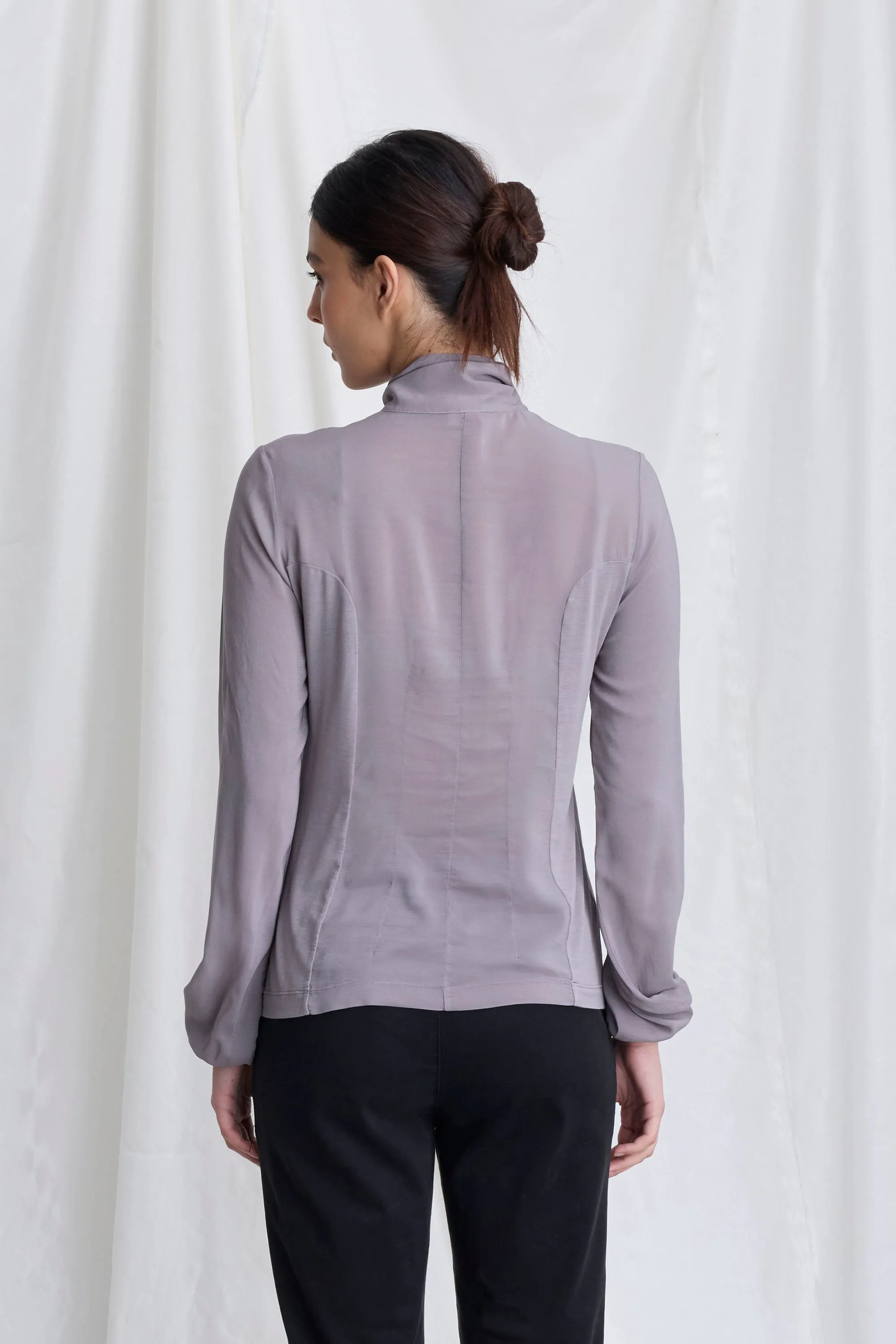 Long Sleeved Blouse With Knotted Collar 38F0 8068 sold by European Culture product image thumbnail 3