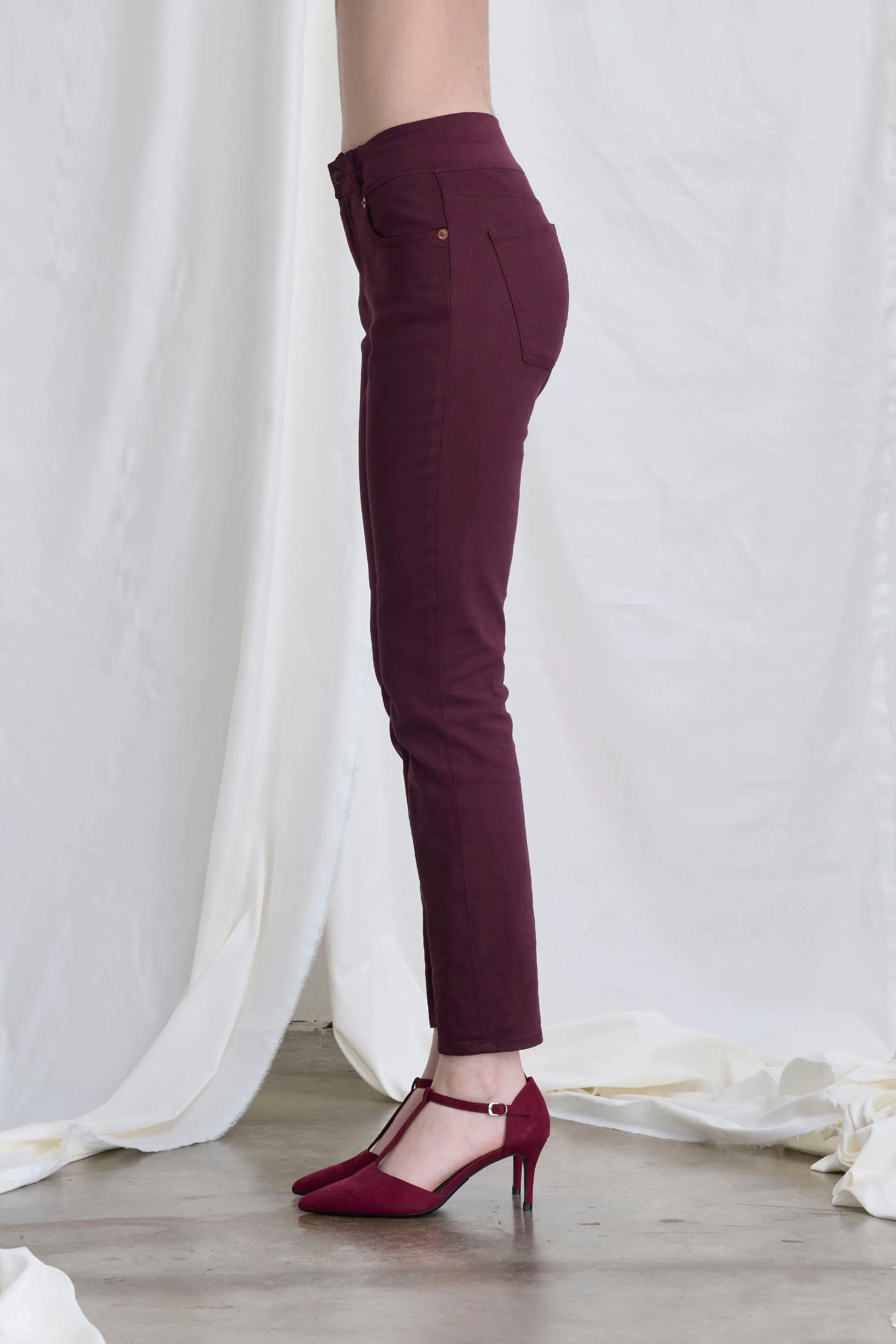 5 Pocket Pants Skinny-fit Trousers Garment Dyed 08TU 3821 sold by European Culture product image thumbnail 4