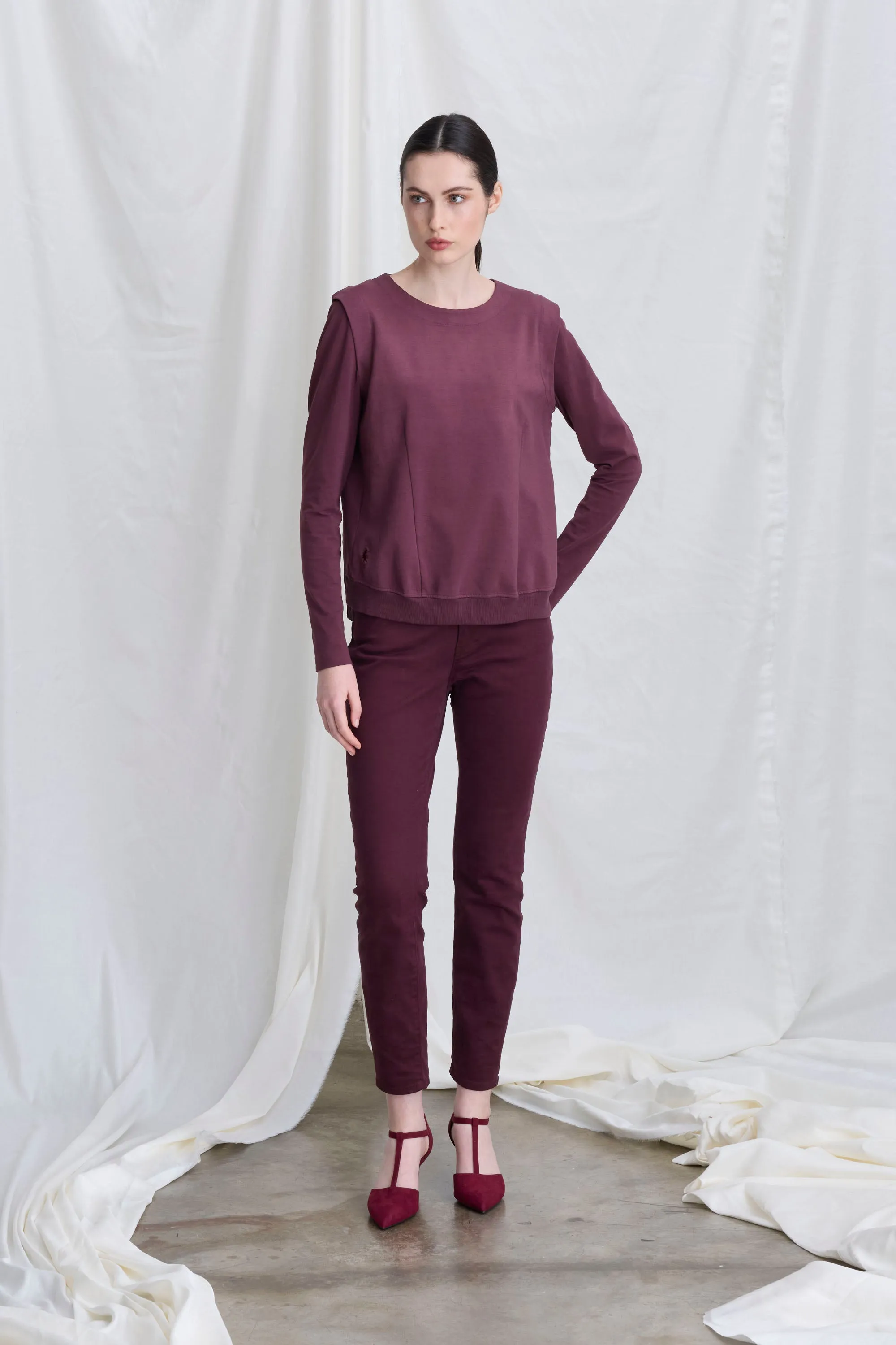 5 Pocket Pants Skinny-fit Trousers Garment Dyed 08TU 3821 sold by European Culture