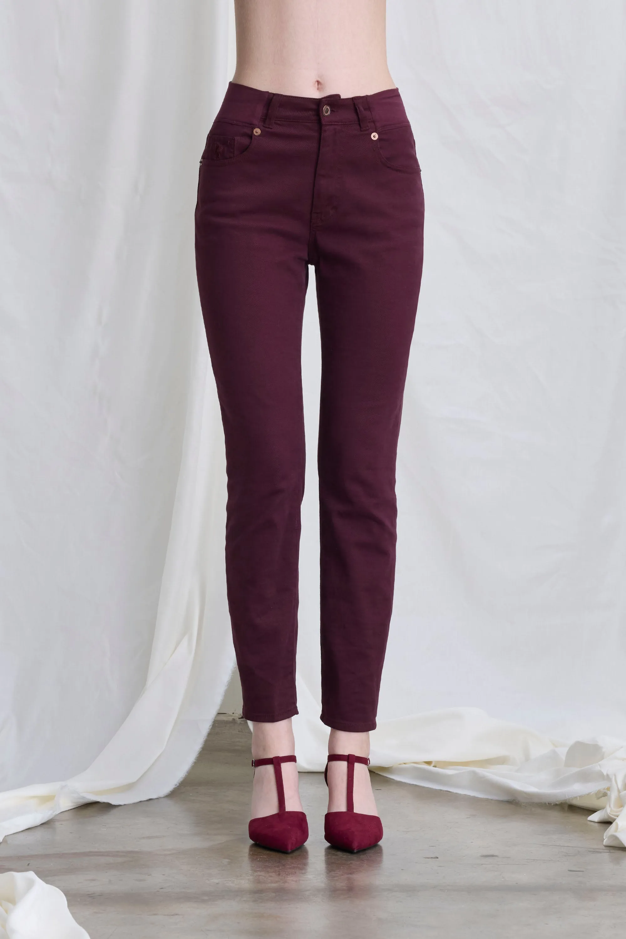 5 Pocket Pants Skinny-fit Trousers Garment Dyed 08TU 3821 sold by European Culture product image thumbnail 2