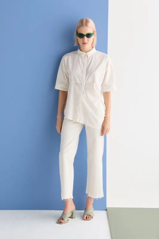 Straight Leg Trousers Garment Dyed 053U 3881 sold by European Culture