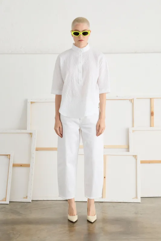 Carrot Pants in Stretch Cotton Garment-Dyed 056U 3881 sold by European Culture