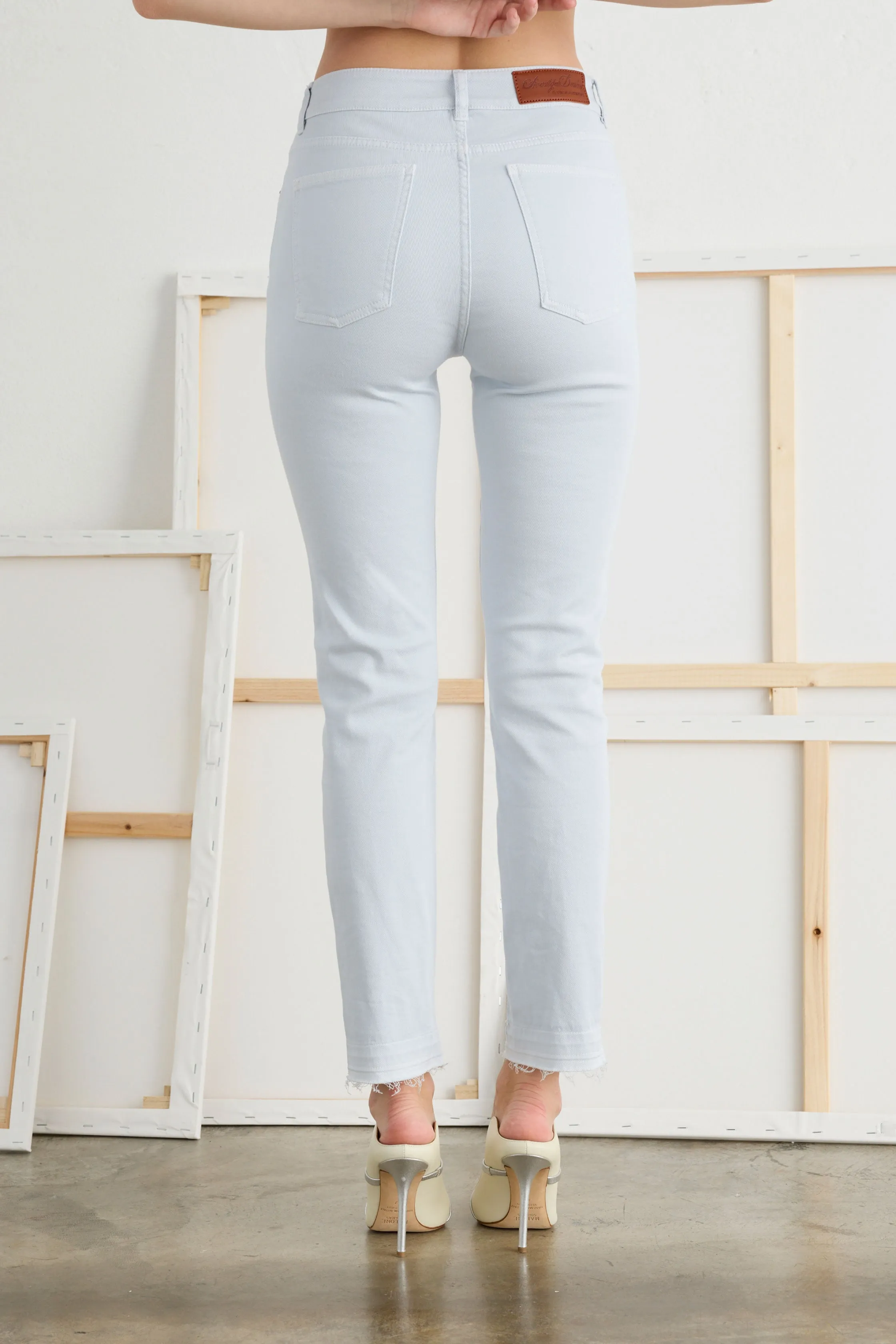 Skinny Pants in Stretch Cotton Garment-Dyed 054U 3881 sold by European Culture product image thumbnail 3