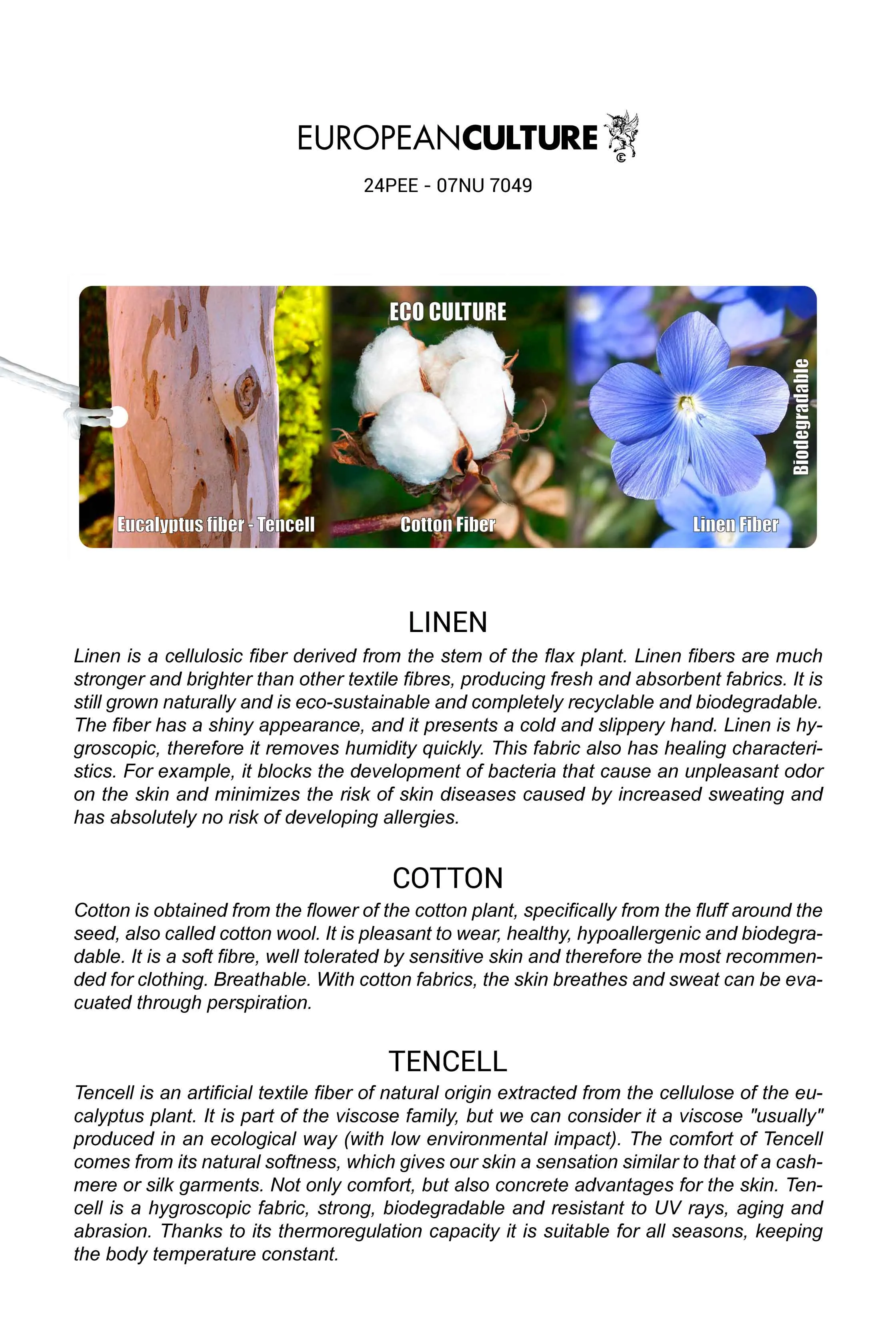 Chino Pants in Linen and Lyocell Garment-Dyed 07NU 7049 sold by European Culture product image thumbnail 5