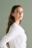 Long Sleeve Shirt Front Ruffles Garment Dyed 67CU 3217 sold by European Culture