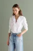 Long Sleeve Shirt Front Ruffles Garment Dyed 67CU 3217 sold by European Culture