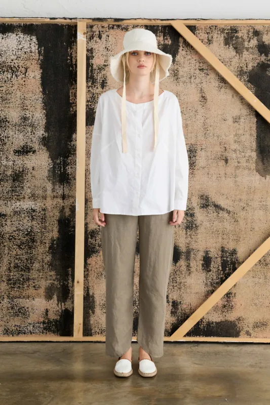 Oversized Cotton Poplin Shirt Garment-Dyed 68C0 3183 sold by European Culture